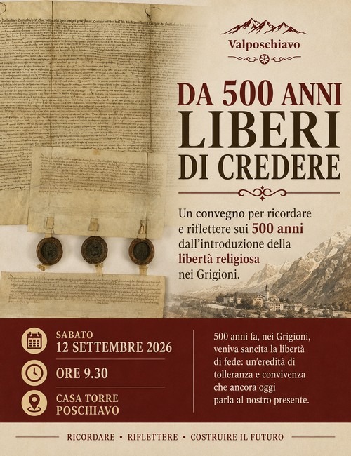 Immagine Evento Da 500 anni liberi di credere convegno | Calendario Valtellinese