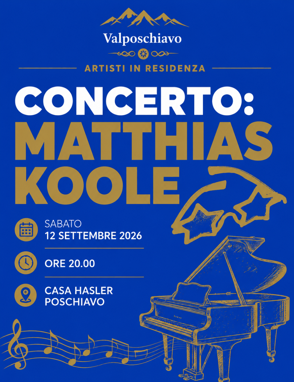 Immagine Evento Concerto: Matthias Koole | Calendario Valtellinese