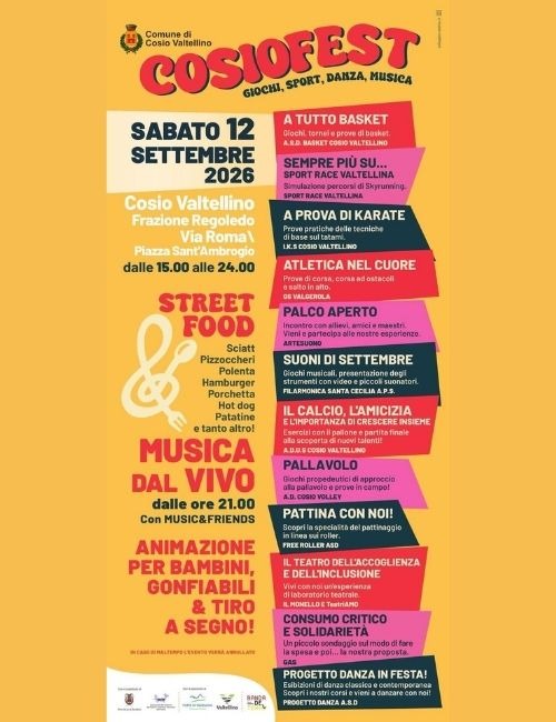 Immagine Evento CosioFest 2026 a Cosio Valtellino | Calendario Valtellinese