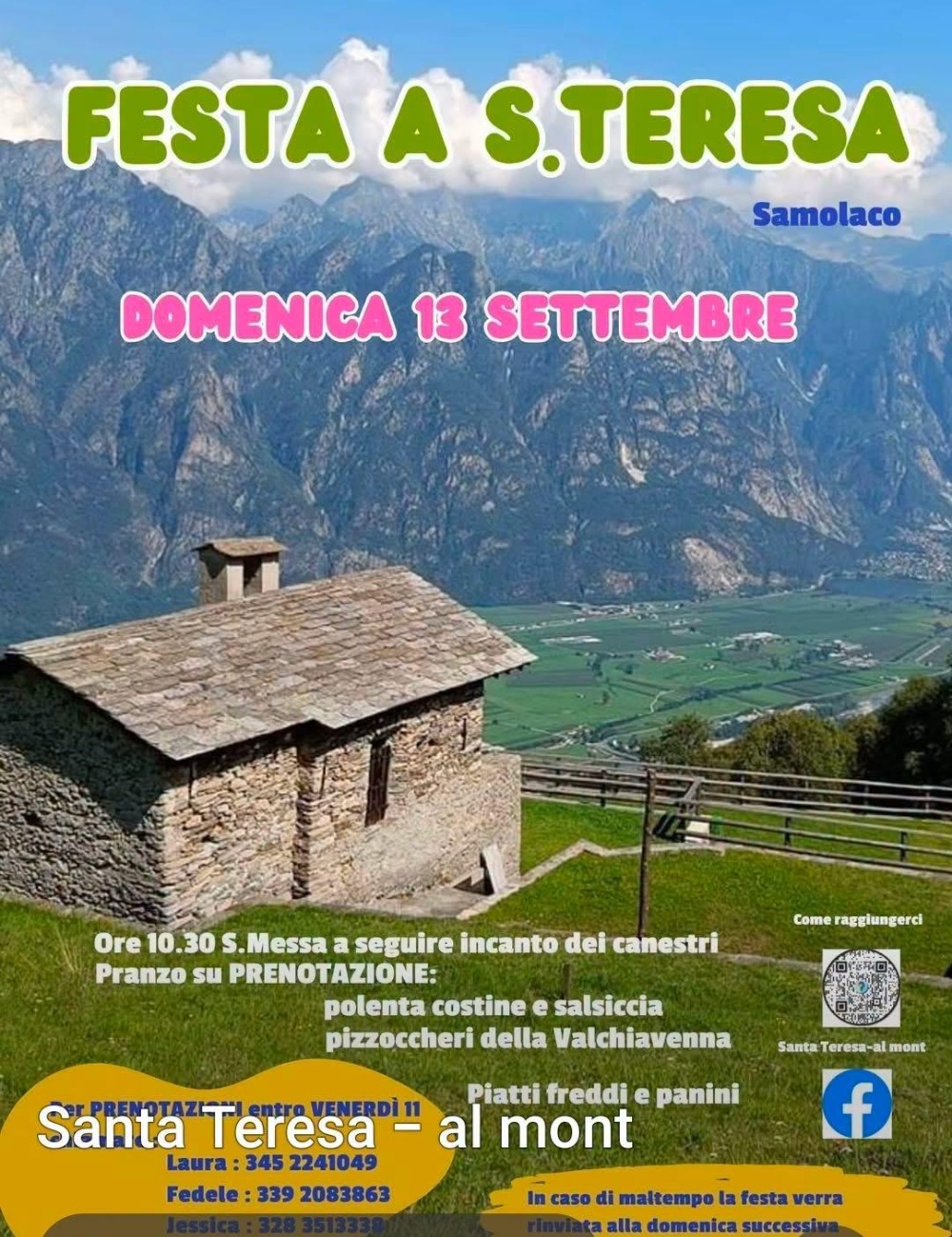 Immagine Evento Festa a Santa Teresa | Calendario Valtellinese