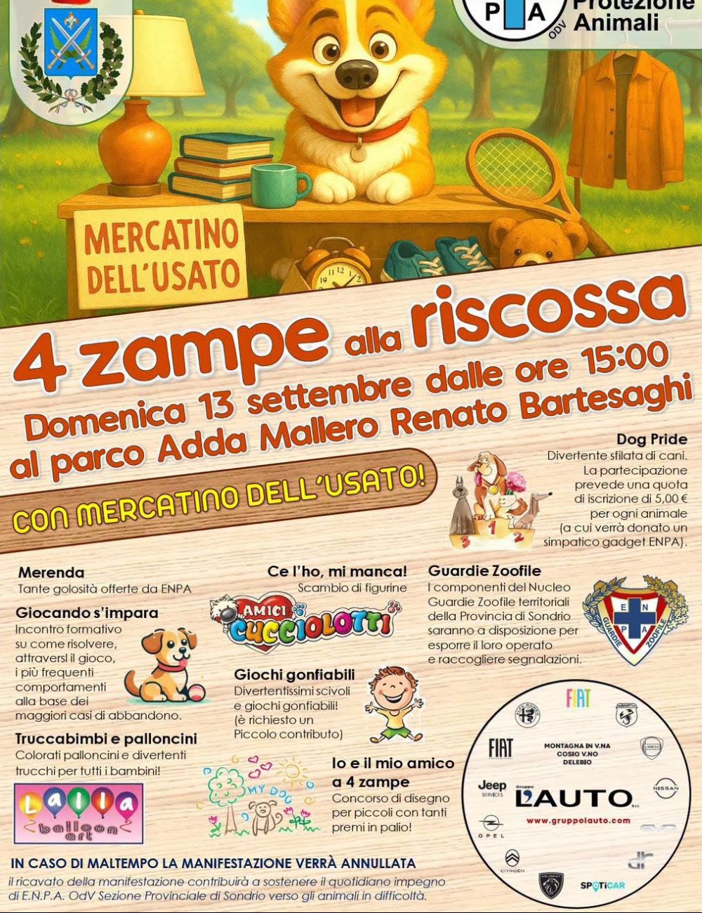 Immagine Evento 4 zampe alla riscossa | Calendario Valtellinese
