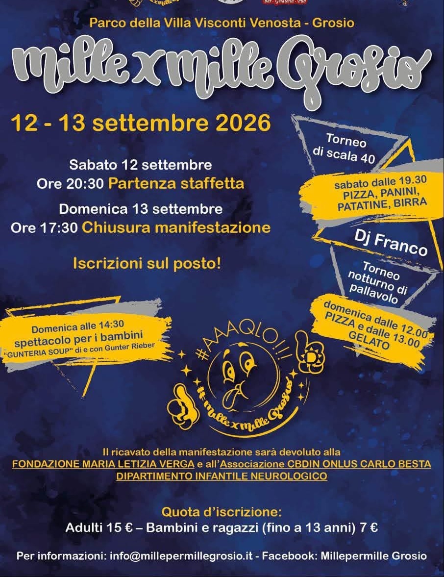 Immagine Evento Mille x Mille Grosio | Calendario Valtellinese