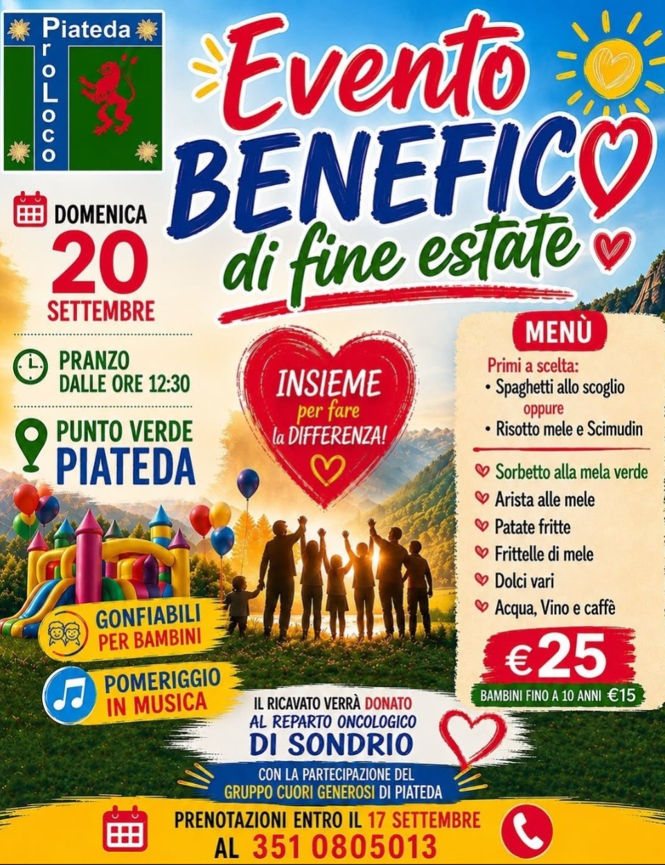 Immagine Evento Evento benefico di fine estate | Calendario Valtellinese