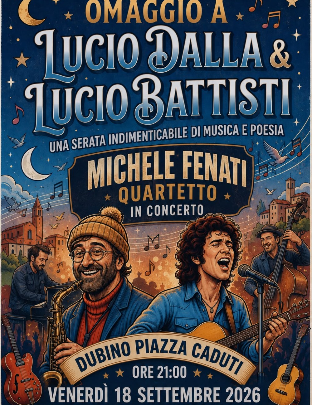 Immagine Evento Omaggio a Lucio Dalla e Lucio Battisti | Calendario Valtellinese