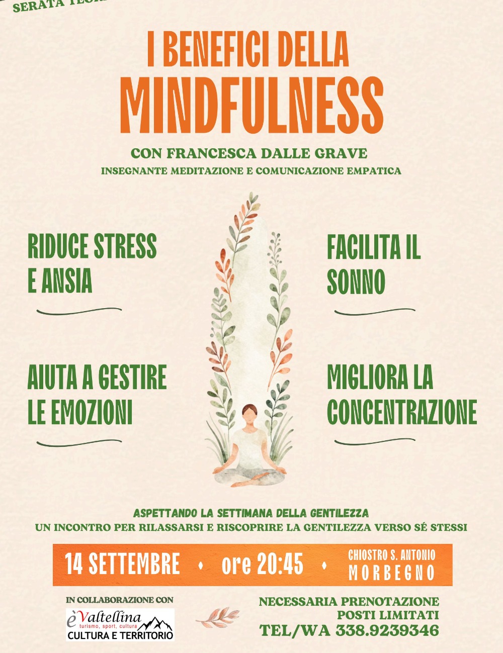 Immagine Evento I benefici della Mindfulness | Calendario Valtellinese