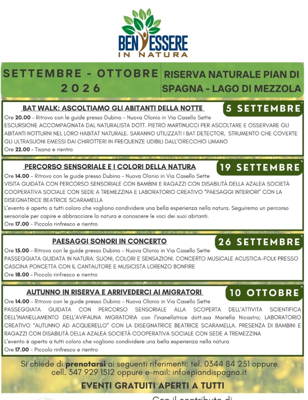 Immagine Evento Benessere in Natura alla Riserva Naturale Pian di Spagna | Calendario Valtellinese