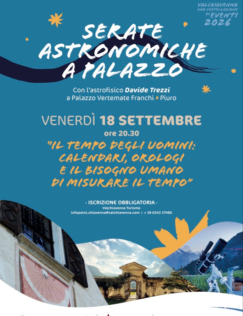 Immagine Evento Serate astronomiche a Palazzo | Calendario Valtellinese