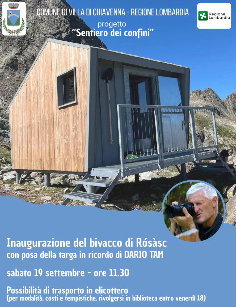 Immagine Evento Inaugurazione del bivacco di Rösàsc | Calendario Valtellinese