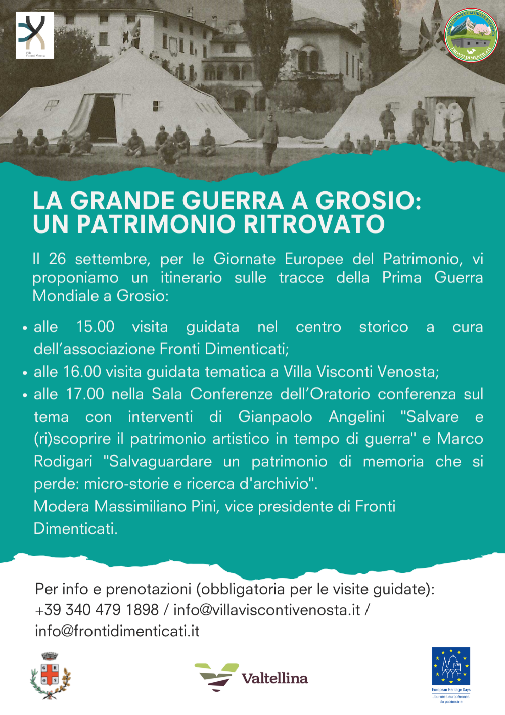 Immagine Evento La Grande Guerra a Grosio | Calendario Valtellinese
