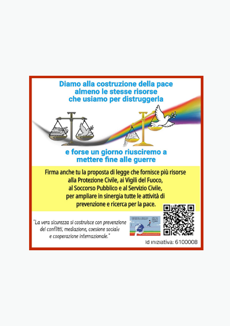 Immagine Evento Diamo alla costruzione della pace almeno le stesse risorse che usiamo per distruggerla | Calendario Valtellinese