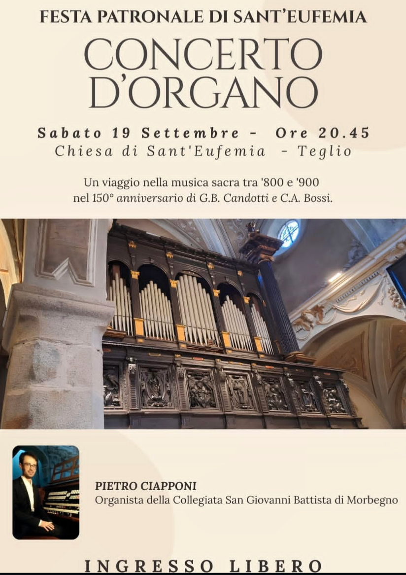 Immagine Evento Concerto d’organo | Calendario Valtellinese