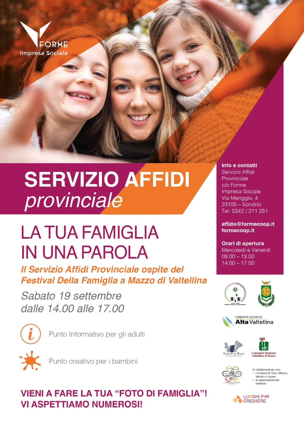 Immagine Evento La tua famiglia in una parola | Calendario Valtellinese