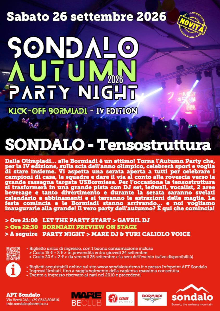 Immagine Evento Sondalo Autumn Party | Calendario Valtellinese