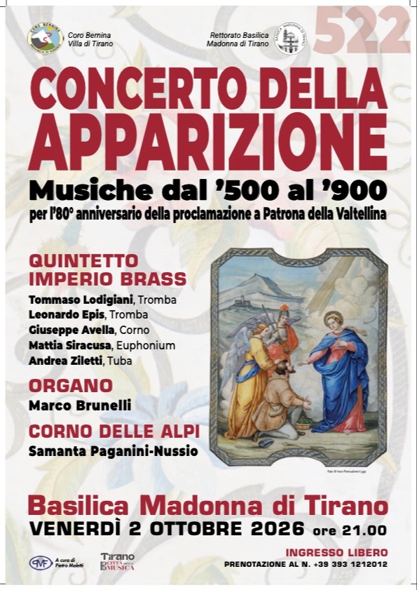 Immagine Evento Concerto della Apparizione | Calendario Valtellinese