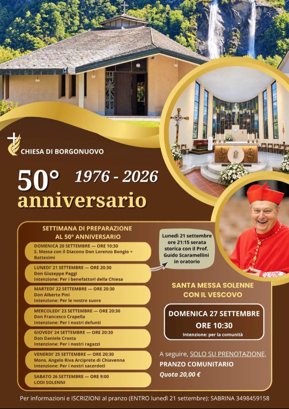 Immagine Evento 50° anniversario della Chiesa di Borgonuovo | Calendario Valtellinese
