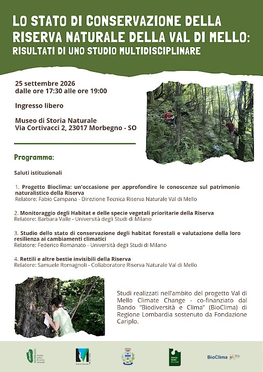 Immagine Evento Stato di conservazione della Riserva Naturale | Calendario Valtellinese