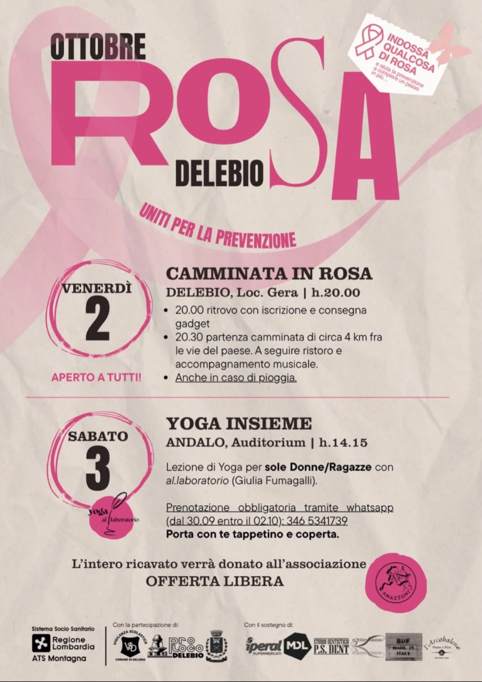 Immagine Evento Ottobre Rosa | Calendario Valtellinese