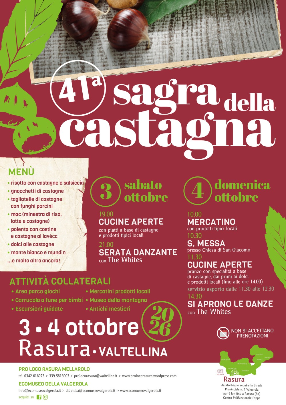 Immagine Evento 41ª Sagra della Castagna | Calendario Valtellinese