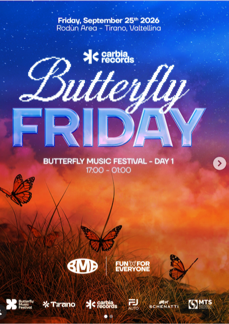 Immagine Evento Butterfly Music Festival | Calendario Valtellinese