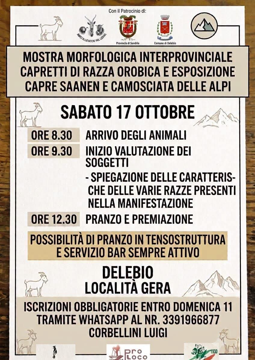 Immagine Evento Mostra morfologica interprovinciale | Calendario Valtellinese