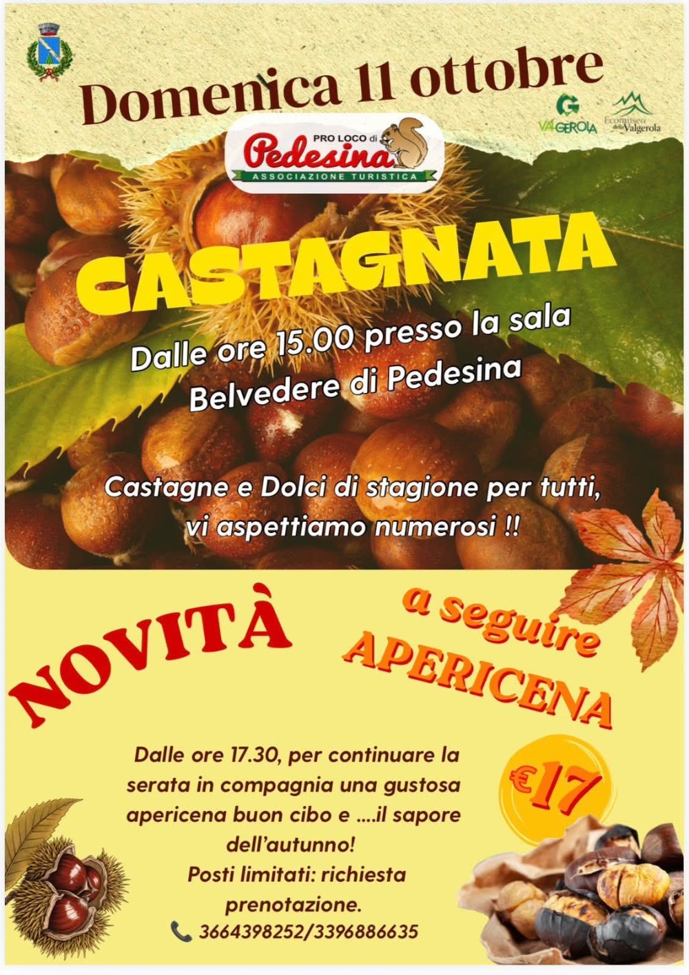 Immagine Evento Castagnata a Pedesina | Calendario Valtellinese