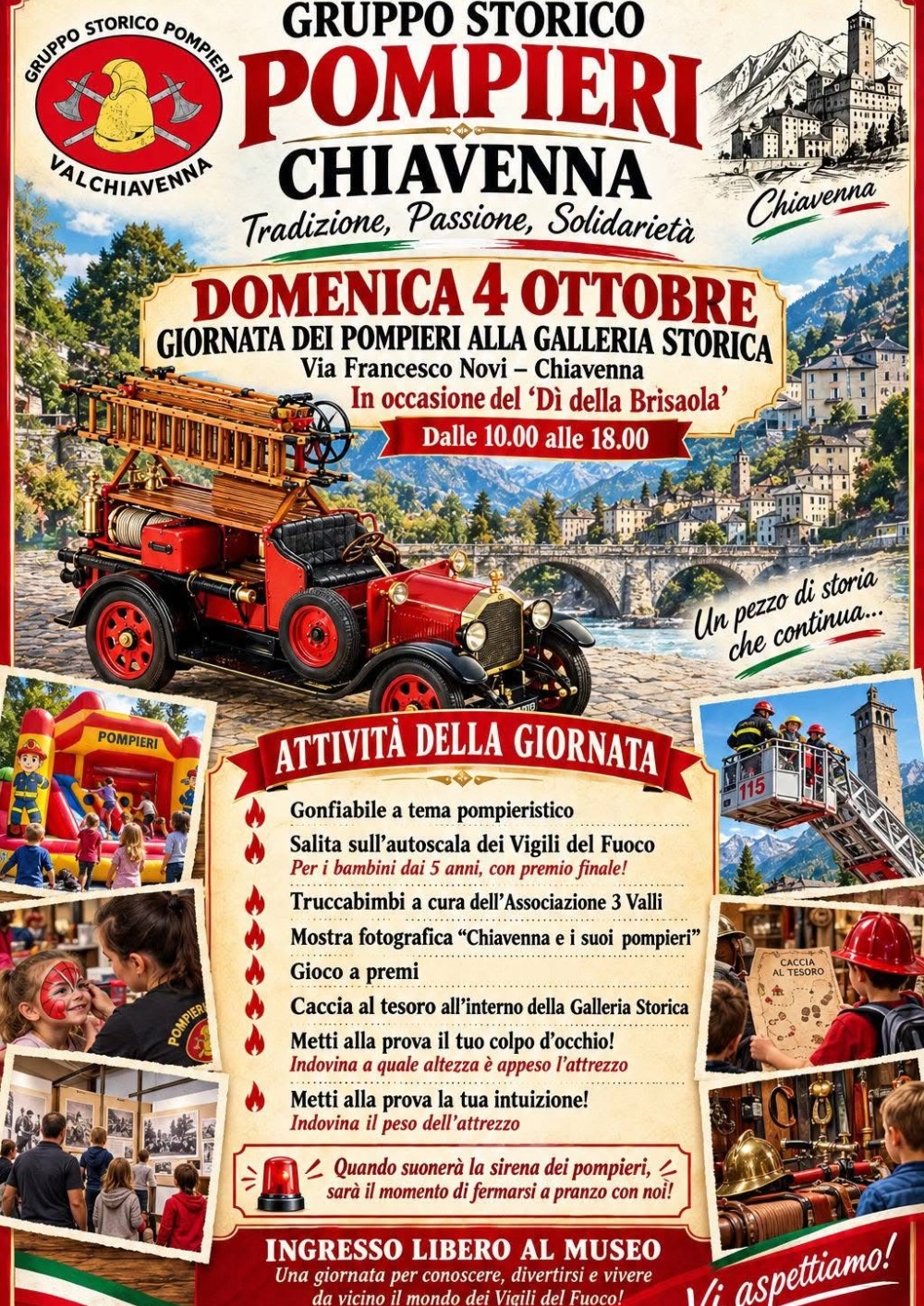 Immagine Evento Giornata dei Pompieri a Chiavenna | Calendario Valtellinese