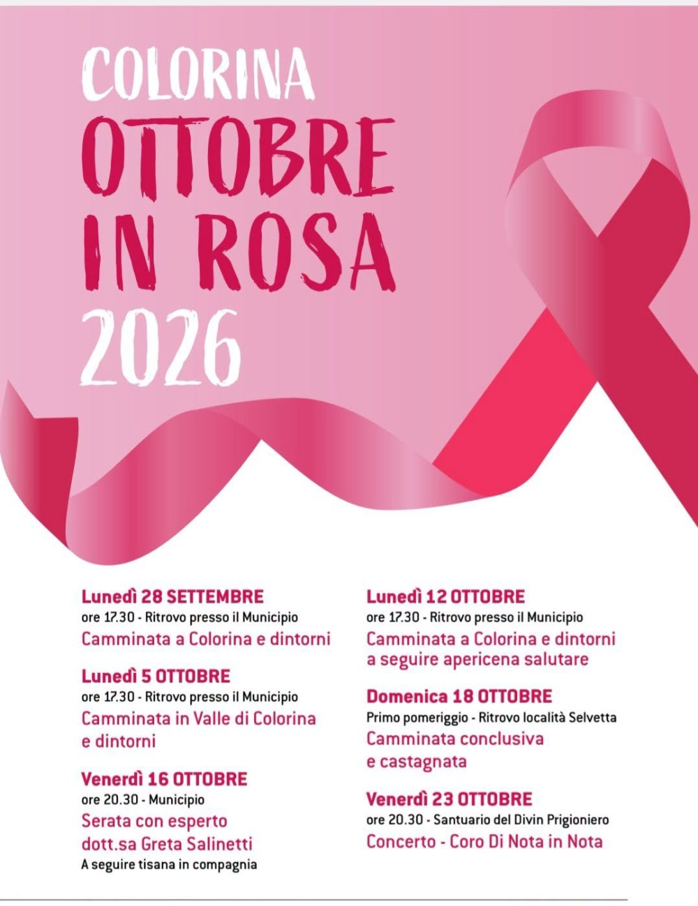 Immagine Evento Ottobre in Rosa | Calendario Valtellinese