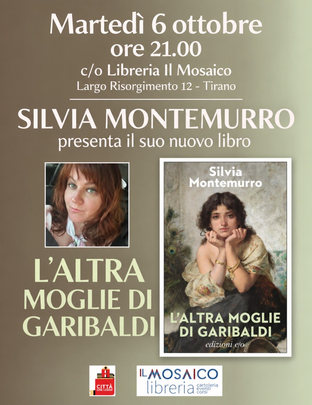 Immagine Evento Presentazione libro "L’altra moglie di Garibaldi" | Calendario Valtellinese