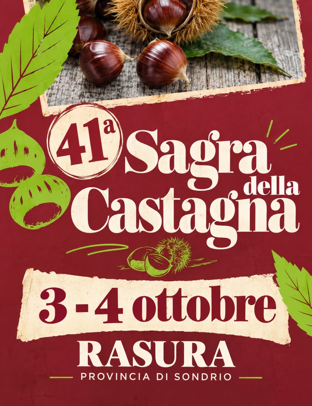 Immagine Evento 41ª Sagra della Castagna | Calendario Valtellinese