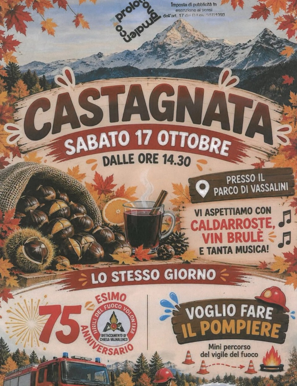 Immagine Evento Anniversario Vigili del Fuoco Volontari e Castagnata | Calendario Valtellinese