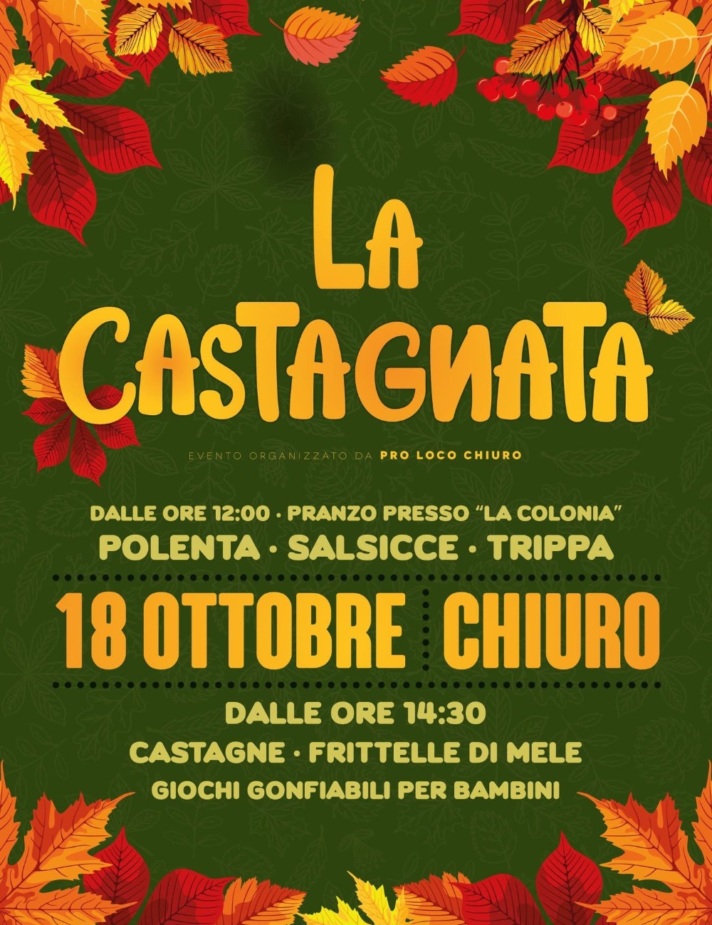 Immagine Evento La Castagnata | Calendario Valtellinese