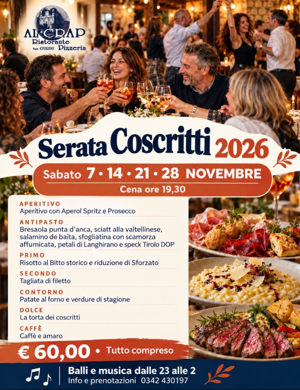 Immagine Evento Serata Coscritti 2026 | Calendario Valtellinese