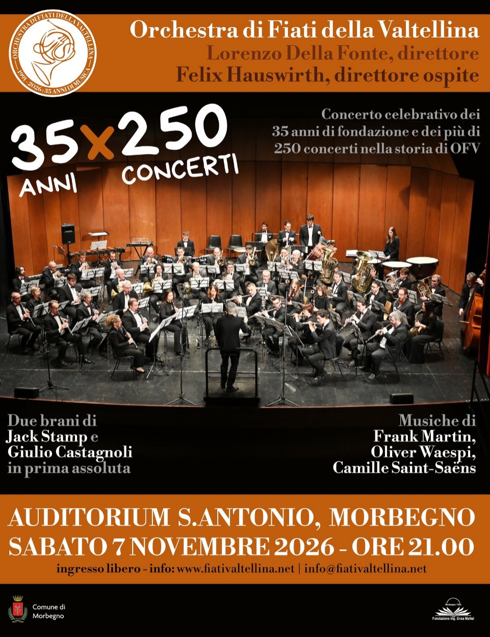 Immagine Evento Concerto per i 35 anni dell'Orchestra di Fiati Valtellina | Calendario Valtellinese