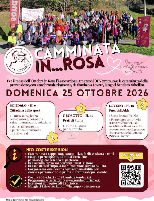 Immagine Evento Camminata in… Rosa | Calendario Valtellinese