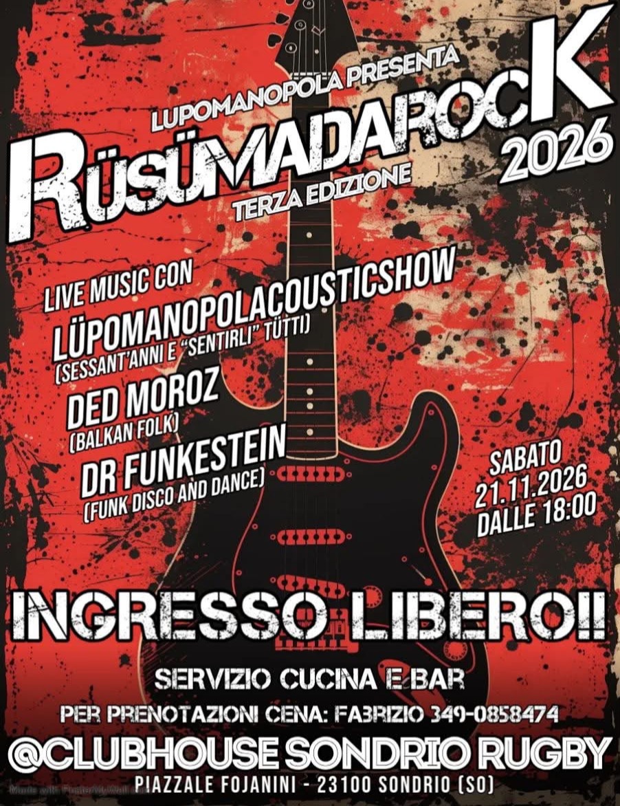 Immagine Evento RüsümadaRock | Calendario Valtellinese