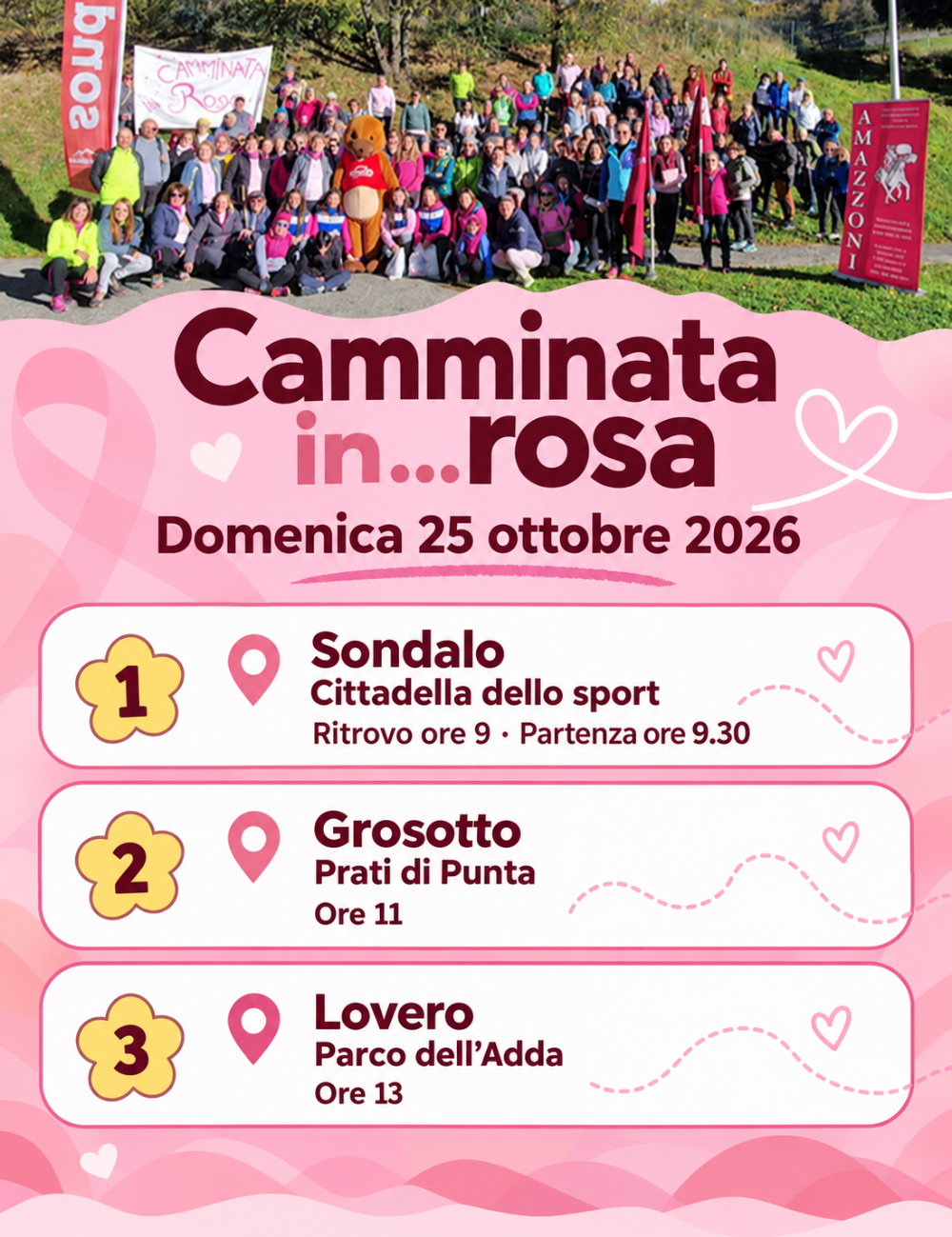 Immagine Evento Camminata in… Rosa | Calendario Valtellinese