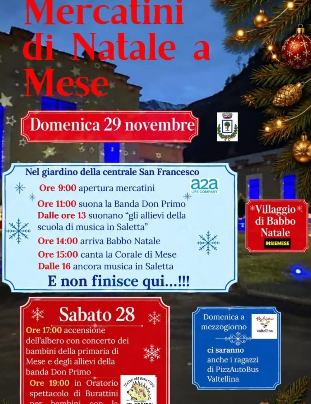 Immagine Evento Mercatini di Natale a Mese 2026 | Calendario Valtellinese