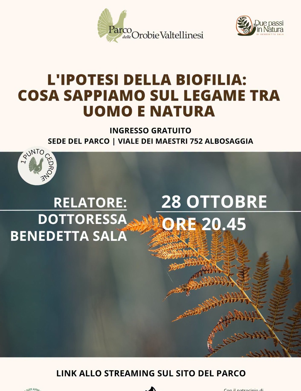 Immagine Evento L’ipotesi della biofilia | Calendario Valtellinese
