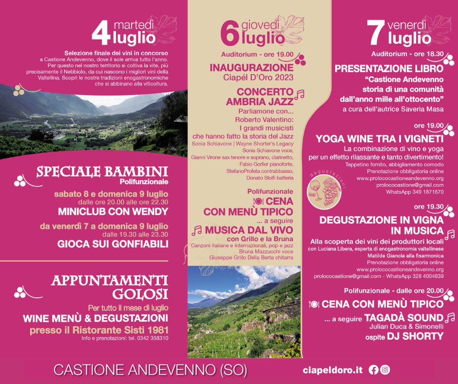 Ciapèl d'oro 2023, è tutto pronto | Blog di Valendario Valtellinese