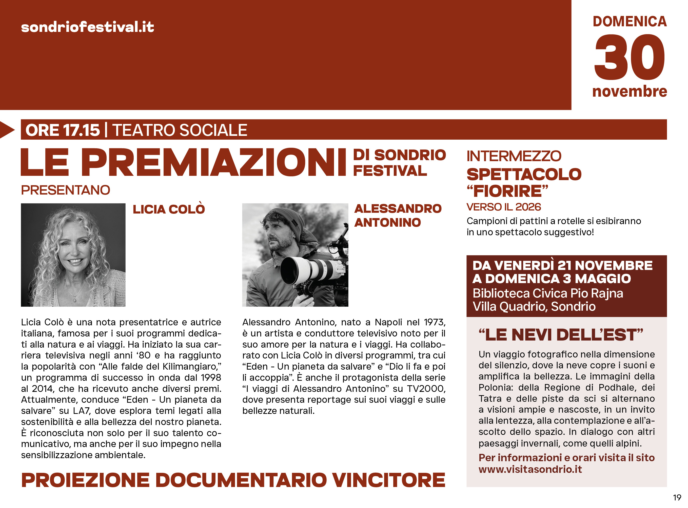 Immagine gallery evento Sondrio Festival 2025
