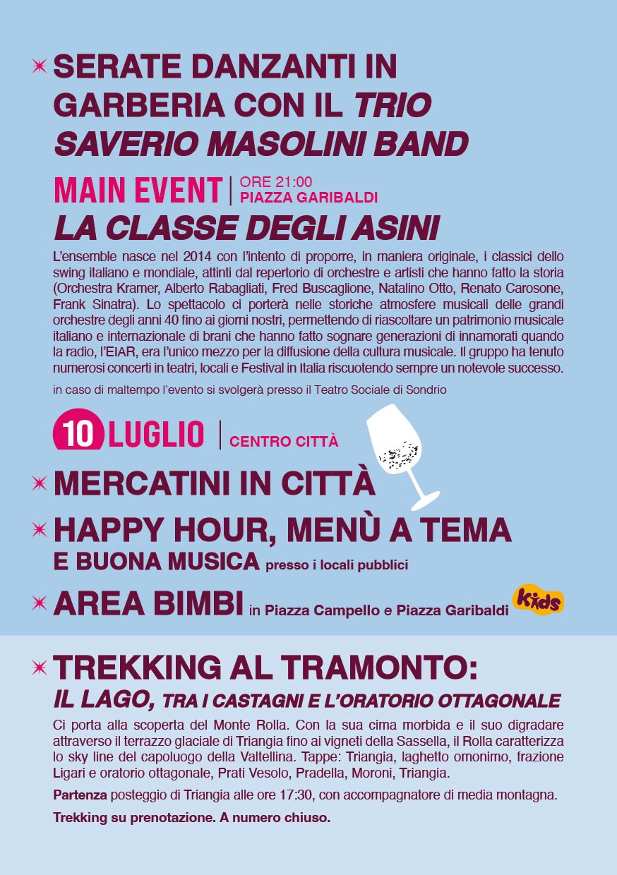 Immagine gallery evento Sondrio Estate 2025
