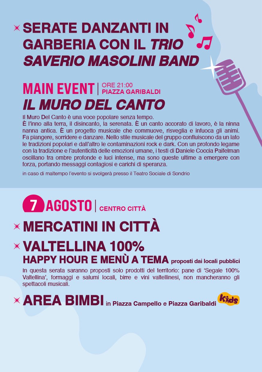 Immagine gallery evento Sondrio Estate 2025