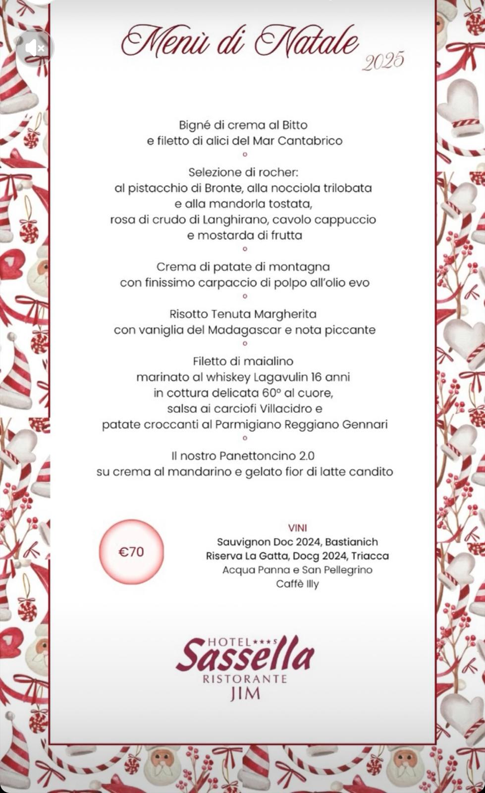 Immagine gallery evento Menù di Natale 2025 all'Hotel Sassella Ristorante Jim