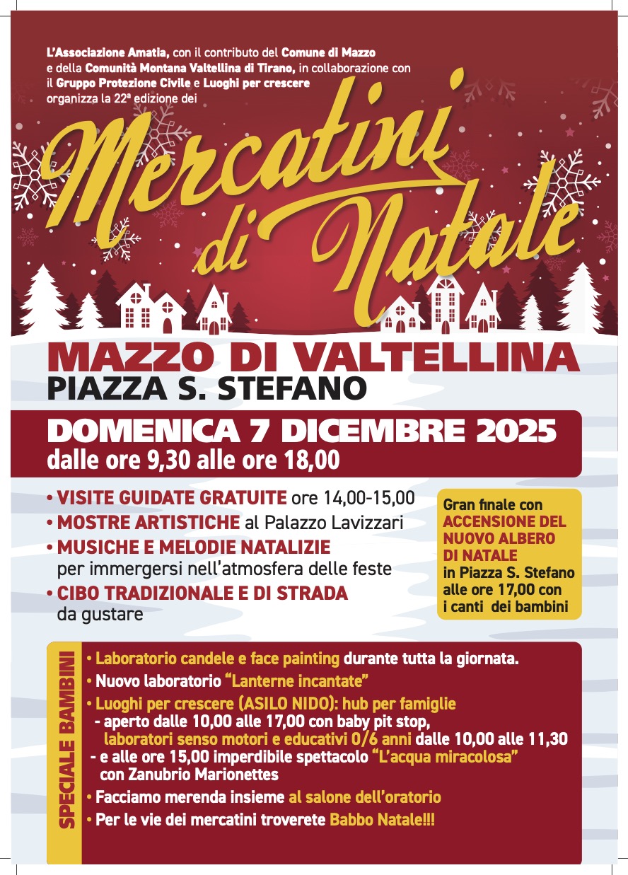 Immagine gallery evento Mercatini di Natale in Valtellina e Valchiavenna